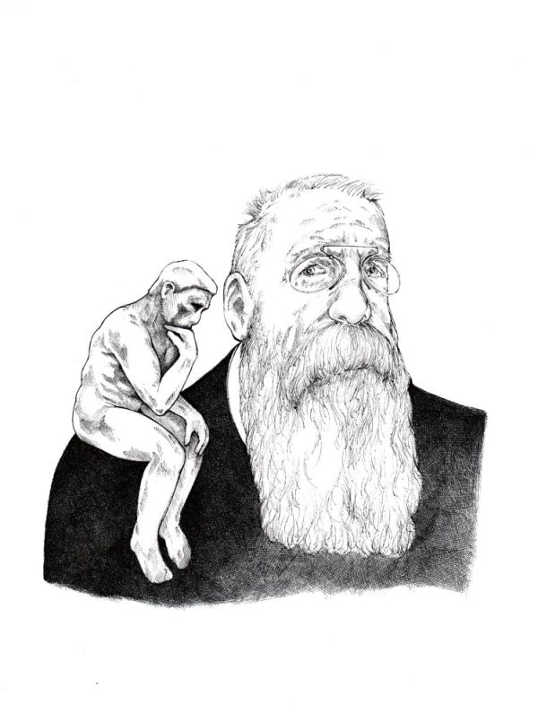 Auguste Rodin mit Denker