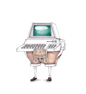 Laptop in Lederhosen