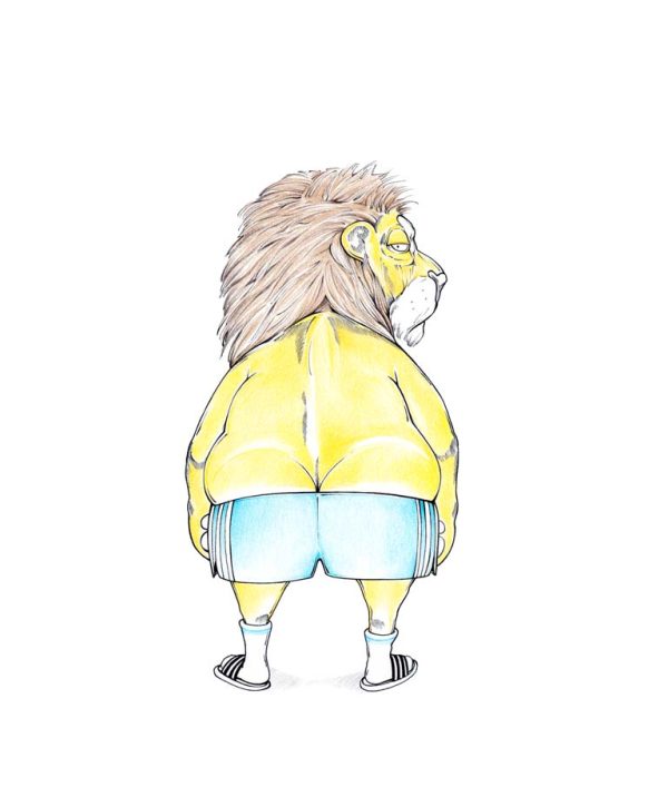 Löwe, lässig