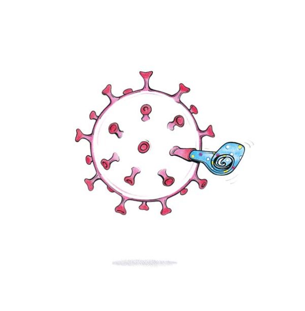 Party-Virus in Selbstisolation
