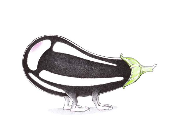 Läufige Aubergine