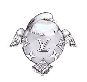 Original-Zeichnung "Louis Pigeon"