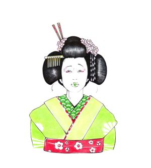 Original-Zeichnung "Bésame Matcha"