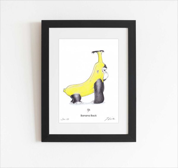 Handsignierter Kunstdruck "Banana Back"