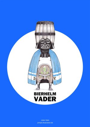 Poster "Bierhelm Vader"