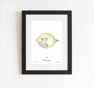 Handsignierter Kunstdruck "Bitter Lemon"