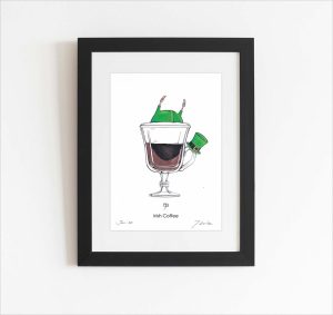 Handsignierter Kunstdruck "Irish Coffee"