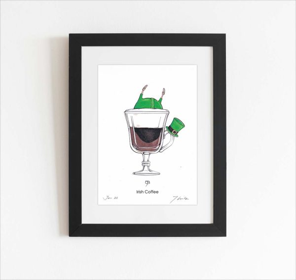Handsignierter Kunstdruck "Irish Coffee"