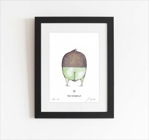 Handsignierter Kunstdruck "Kiwi Undercut"