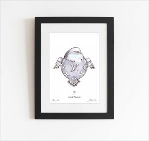 Handsignierter Kunstdruck "Louis Pigeon"