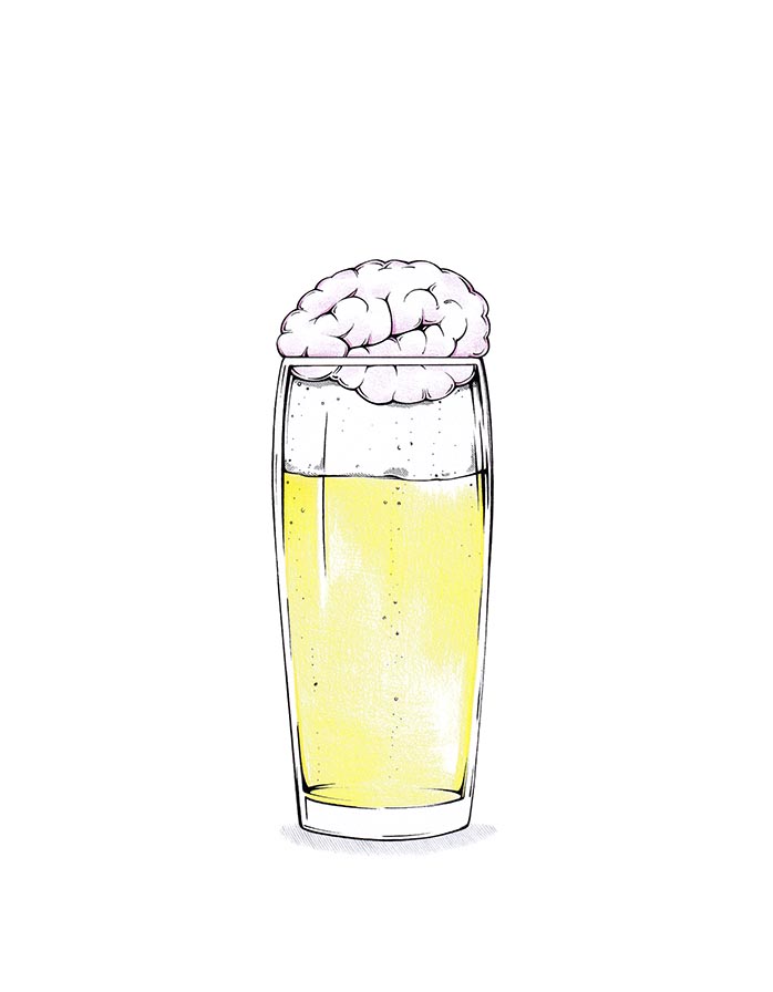Bavarian Brainwash: Gehirn im Bierglas