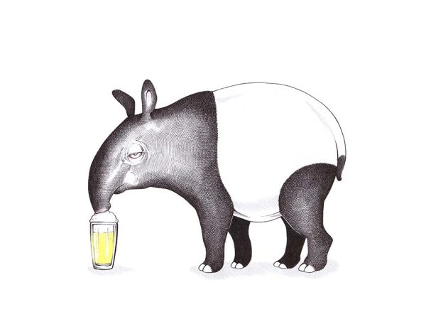 Tapir mit Bier