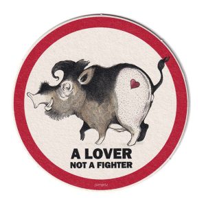 20er-Pack Bierdeckel "A Lover Not A Fighter"