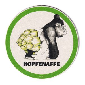 20er-Pack Bierdeckel "Hopfenaffe"