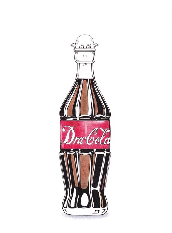 Graf Dracula in der Cola Flasche