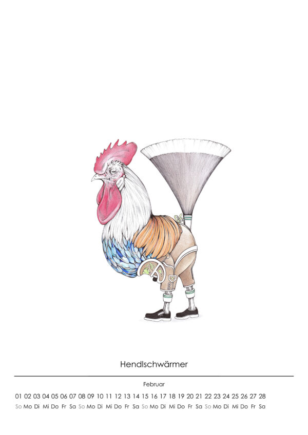 Hahn-Kalender 2026 "Chicken Lover" – Bild 2