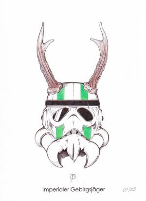 Handkolorierter Kunstdruck "Imperialer Gebirgsjäger" 02/25