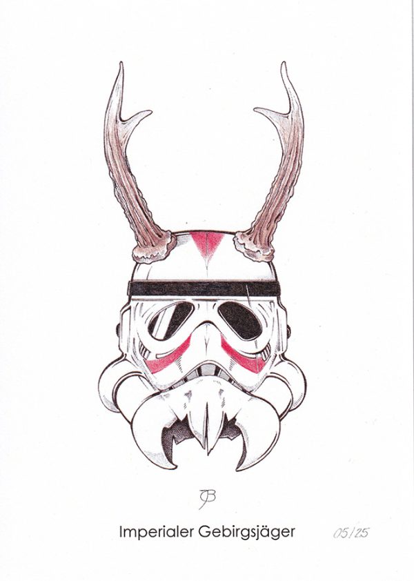 Handkolorierter Kunstdruck "Imperialer Gebirgsjäger" 05/25