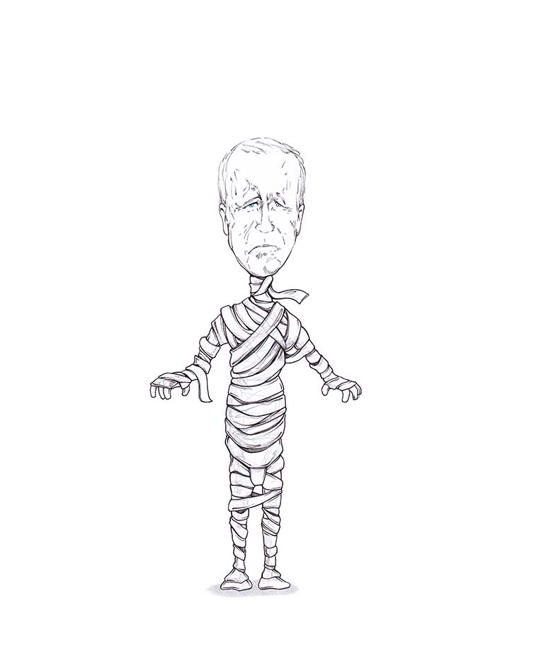 US Präsident Joe Biden als Mumie