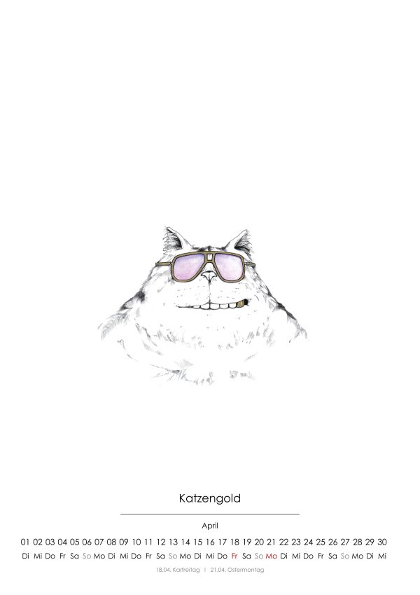 Katzen-Kalender 2025 "Samthart" – Bild 3