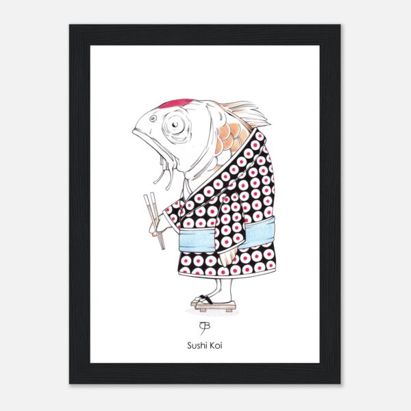4 japanische Koi Kunstdrucke – Bild 5