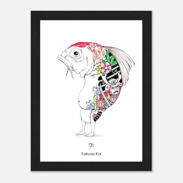 4 japanische Koi Kunstdrucke – Bild 3
