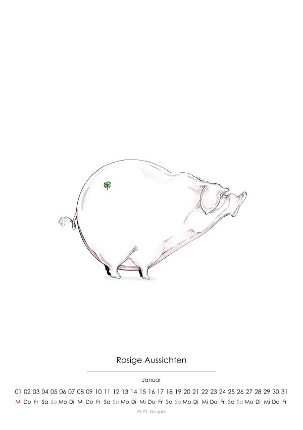 Schweine-Kalender 2025 "Alles Schweine" – Bild 2
