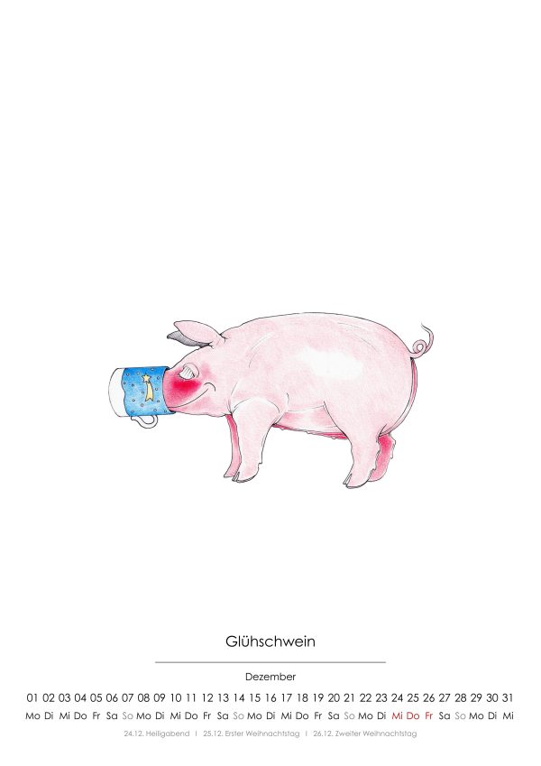 Schweine-Kalender 2025 "Alles Schweine" – Bild 4