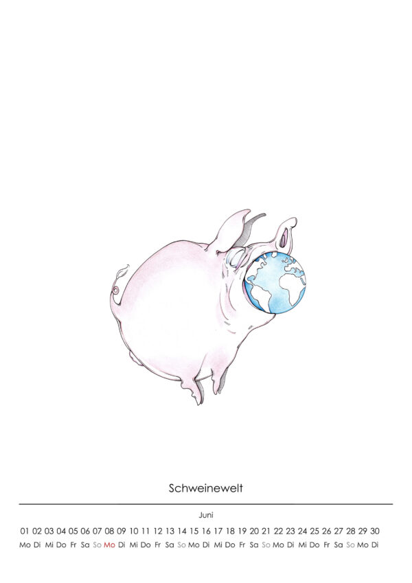 Schweine-Kalender 2026 "Alles Schweine" – Bild 3