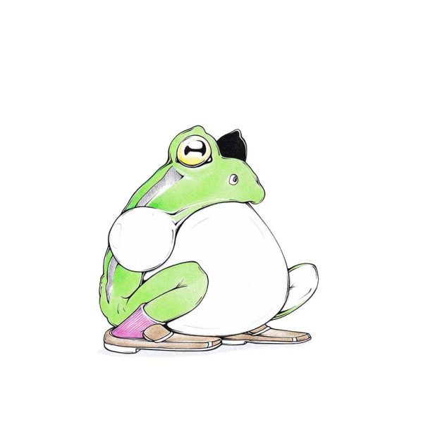 Frosch in Slick Slippers