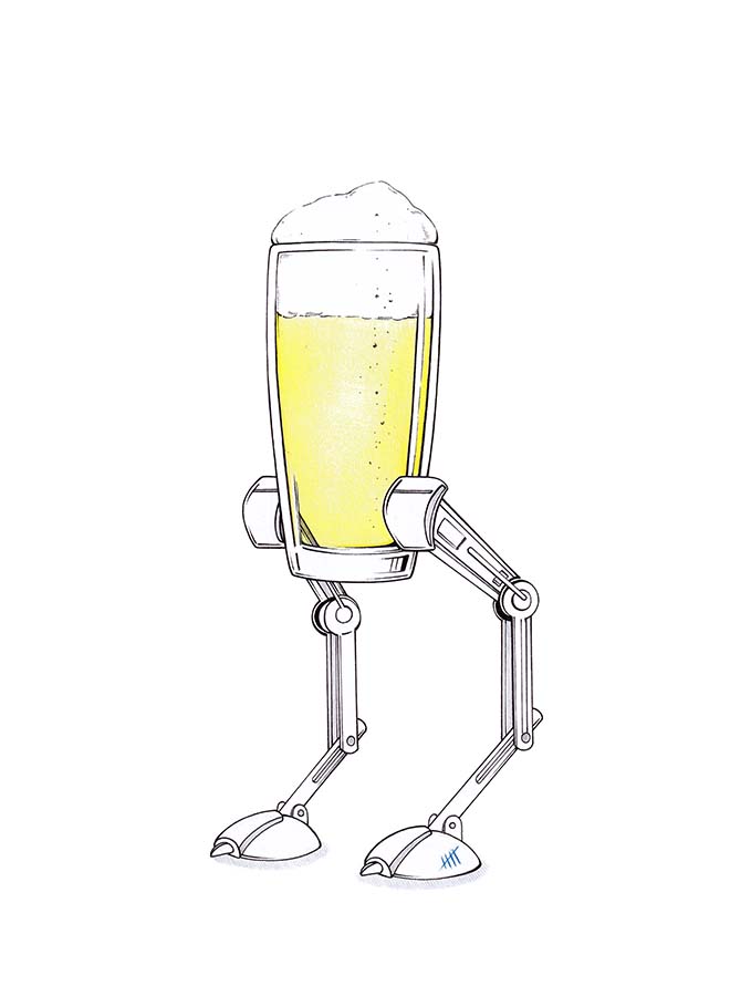 Star Wars AT-ST als Bier auf zwei mechanischen Beinen