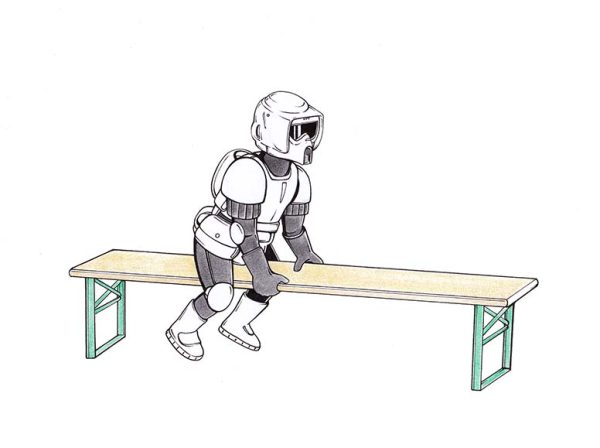 Imperialer Scout auf Bierbank Speeder Bike