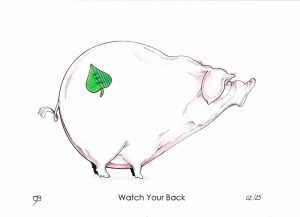 Handveredelter Kunstdruck "Watch Your Back" 02/25