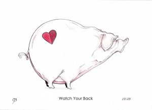 Handveredelter Kunstdruck "Watch Your Back" 03/25