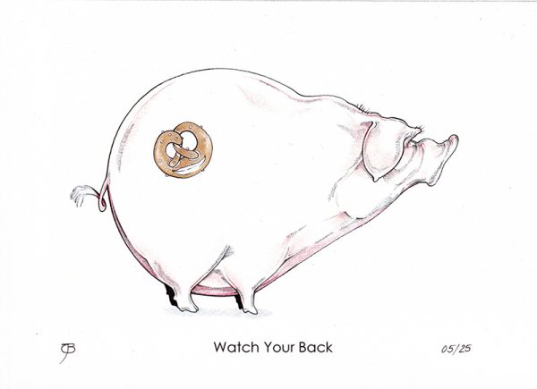 Handveredelter Kunstdruck "Watch Your Back" 05/25