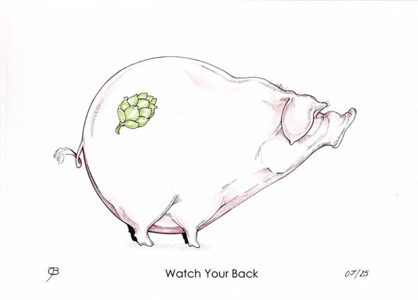 Handveredelter Kunstdruck "Watch Your Back" 07/25