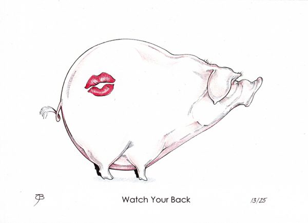 Handveredelter Kunstdruck "Watch Your Back" 13/25
