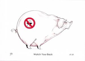 Handveredelter Kunstdruck "Watch Your Back" 15/25