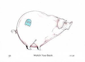 Handveredelter Kunstdruck "Watch Your Back" 17/25