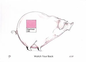 Handveredelter Kunstdruck "Watch Your Back" 18/25
