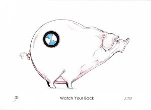 Handveredelter Kunstdruck "Watch Your Back" 21/25