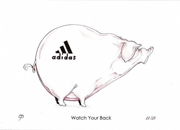 Handveredelter Kunstdruck "Watch Your Back" 22/25
