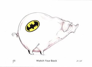Handveredelter Kunstdruck "Watch Your Back" 25/25