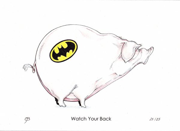 Handveredelter Kunstdruck "Watch Your Back" 25/25