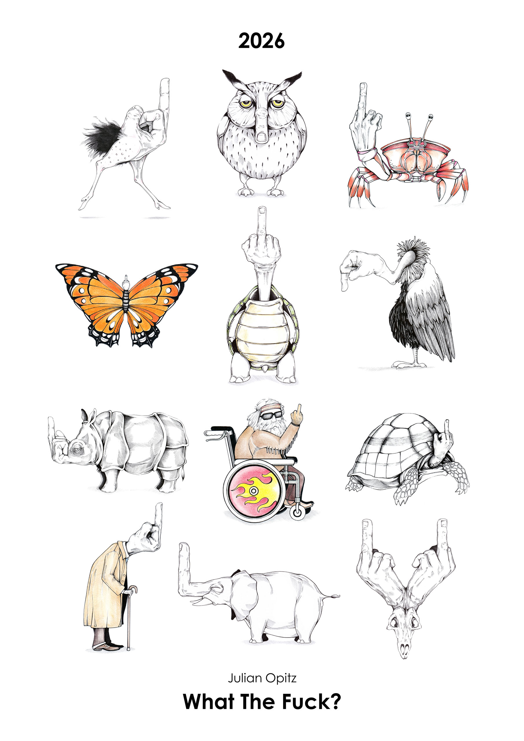WTF Kalender 2026 What The Fuck Julian Opitz Wtf Kalender 2026 Titelseite 12 Fuck You 